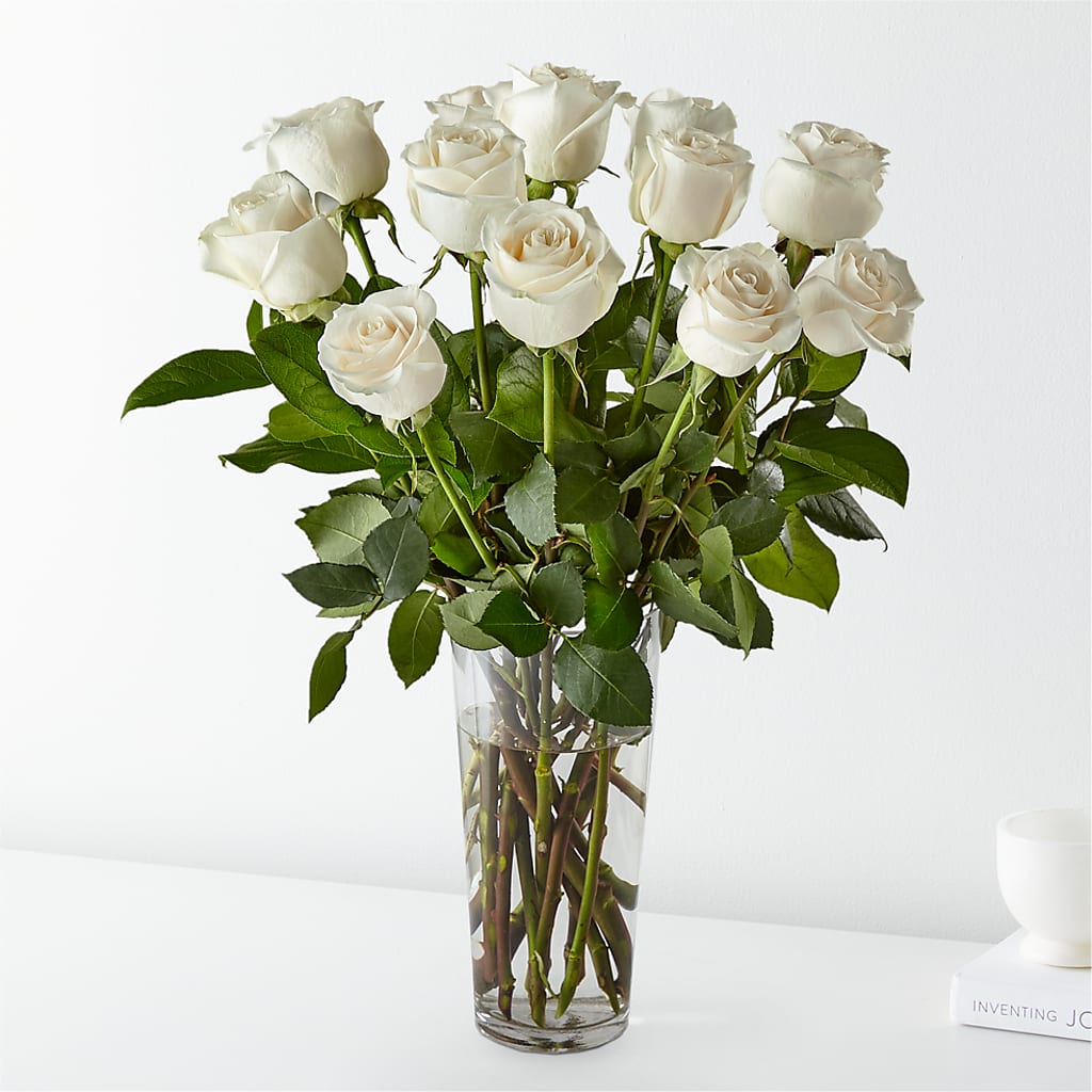 Long Stem White Rose Bouquet